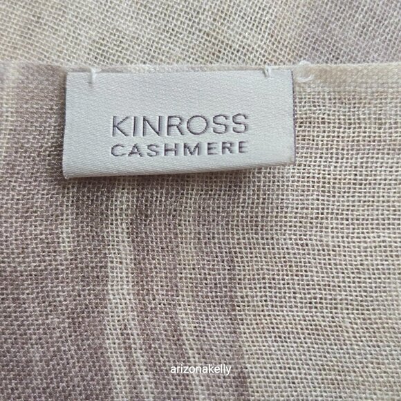 Kinross Silk & Cashmere Lightweight Scarf in Neutral Colors - Picture 2 of 11